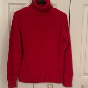 JEANNE PIERRE Vibrant Red Turtleneck Sweater